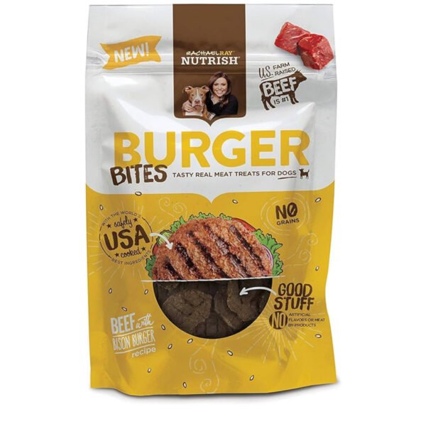 Rachael Ray Nutrish Burger Bites Beef Recipe With Bison Dog Treats, 12 oz. Pouch